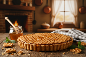 Stroopwafeltaart met Kroatische Linde Honing